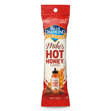 Blue Diamond Almonds, Made with Mikes Hot Honey Infused with Chilies for a Perfect Sweet and Spicy Snack Nut Combination, Pack o