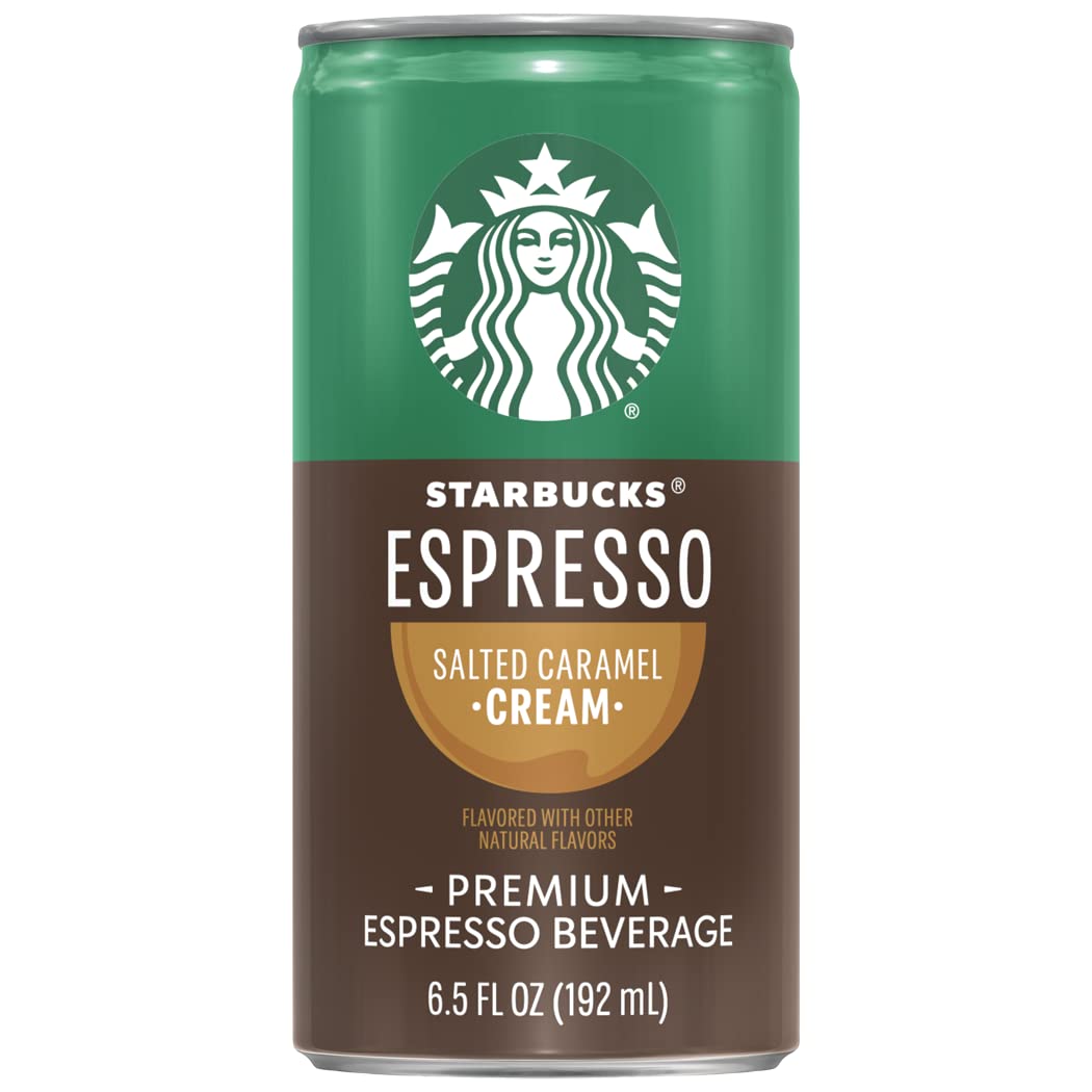 Starbucks Doubleshot Salted Caramel Coffee, 6.5 Fl Oz, 12 Pack - Ready-to-Drink Energy Beverage
