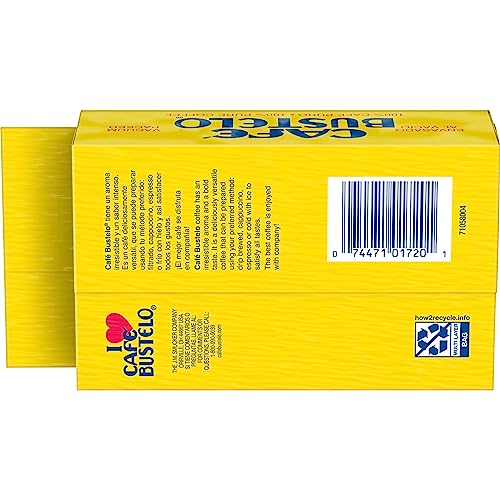 Caf   Bustelo Espresso Dark Roast Ground Coffee Brick, 10 Ounce (Pack of 12)