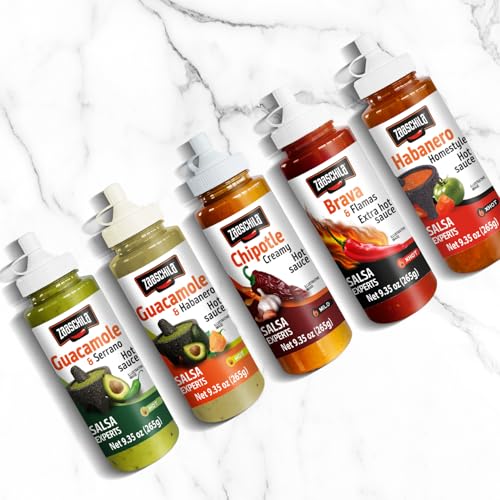 Zaaschila Guacamole & Serrano Sauce - 9.35Oz (265G) 3-Pack - Creamy & Spicy Flavor, Perfect For Tacos, Chips, And Dips