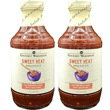 Gourmet Warehouse Sweet Heat BBQ Sauce, Gluten-Free, HFCS-Free, 16 Fl Oz (Pack of 2)