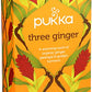 Pukka Organic Herbal Tea Ginger Herbal Teas Three Ginger Tea With Galangal & Turmeric 20 Tea Bags