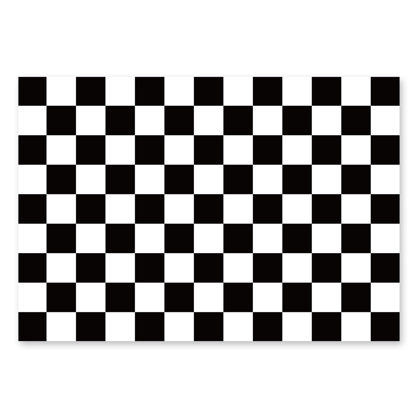 Black and White Checkered Edible Cake Topper, 28x19.4cm/11.02x7.63in Square Racing Party Decoration for Birthday Cakes & Dessert