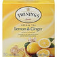 Twinings Tea, Tea, Lemon & Ginger, Pack Of 6, Size 50 Bag - No Artificial Ingredients6