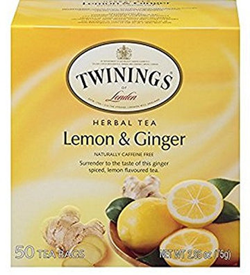 Twinings Tea, Tea, Lemon & Ginger, Pack Of 6, Size 50 Bag - No Artificial Ingredients6