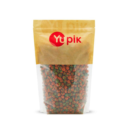 Yupik Sriracha Coated Green Peas, 2.2 lb (35.2 oz), Crunchy, Roasted, Spicy Snack, Gluten-Free & Vegan, Whole Dried Peas Coated 