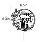 Rose Gold Glitter Happy Sweet 16 Cake Topper - Happy 16Th Birthday Cake Decor - Hello 16, Cheers To 16 Years Birthday Party Deco