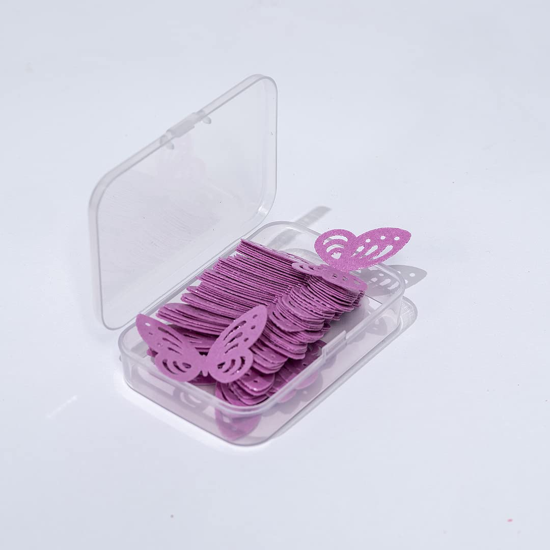 Purple Edible Butterflies,Edible Flowers,Edible Leaves, Wafer Paper Cake Cupcake Toppers For Decorating Rice Paper Flower Food D