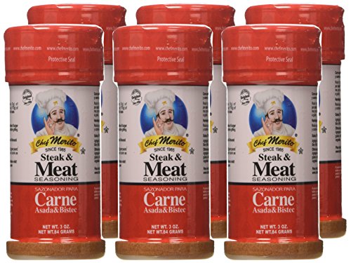 Chef Merito Carne Asada Seasoning, 3 Ounce (Pack of 6)