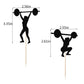 Sodasos 20 Pack Gym Cupcake Toppers,Cake & Cupcake Toppers For Woman Fitness Cake Toppers,Biceps Dumbbells Kettlebells Abodomina