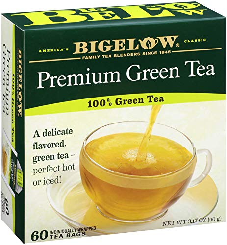 Bigelow Tea Green Tea 60 Count (Case Of 6), Total 360 Tea Bags, Premium Blend Bulk Box Green Tea, Caffeinated