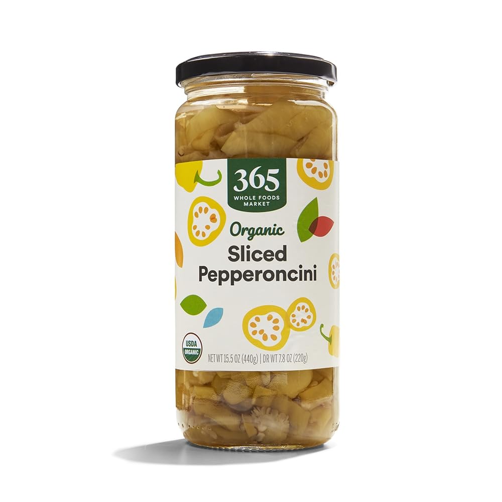 365 By Whole Foods Market, Pepperoncini Sliced Golden Organic, 15.5 Ounce