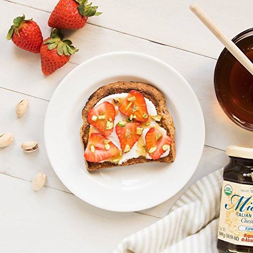 Rigoni di Asiago Organic Italian Raw Mielbio Forest Honey, 10.58 Oz, Pack of 6