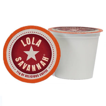 Lola Savannah Almond Bliss Caffeinated Coffee Pods Flavored Coffee in Pod Shaped Containers, 100 Count