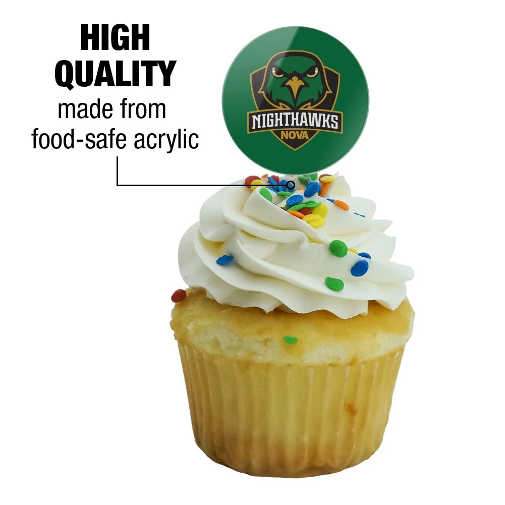 Graphics & More Northern Virginia Community College Primary Logo Cupcake Picks Toppers Decoration Set Of 6