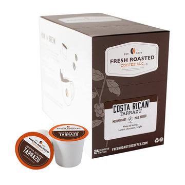 Fresh Roasted Coffee, Costa Rican Tarrazu, Medium Roast, Kosher, K-Cup Compatible, 24 Pods