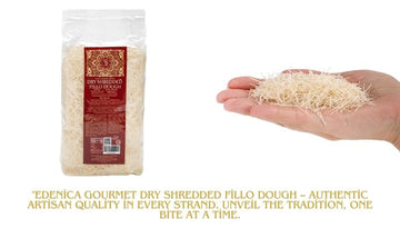 Edenica Gourmet Handmade Dry Shredded Fillo Dough - Perfect For Kataifi, Knafeh, Dubai Pistachio Chocolate Bars, Baklava - All-N