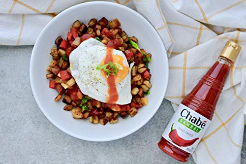 Chab   Sambal Chili Sauce, Chabe Hot Sauce, Vegan Sweet Chili, Spicy Ketchup, Sriracha, From Fresh Garlic, Gluten-free, 10.9 Fl