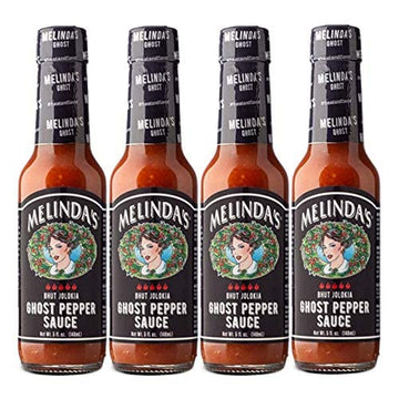 Melindas Ghost Pepper Hot Sauce - Gourmet Extra Spicy Hot Sauce - Made With Fresh Ingredients, Ghost Peppers (Bhut Jolokia), Hab