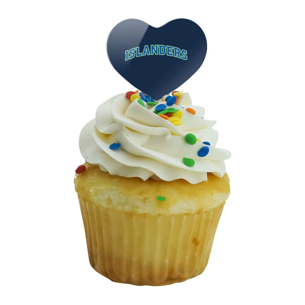 GRAPHICS & MORE Cupcake Picks Set of 6 Acrylic Heart Toppers One Size Texas A&M - Corpus Christi