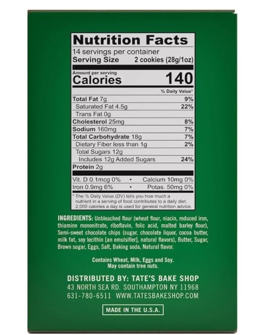 Generic Chocolate Chip Cookies Bite-size, Brown, 14 Ounces