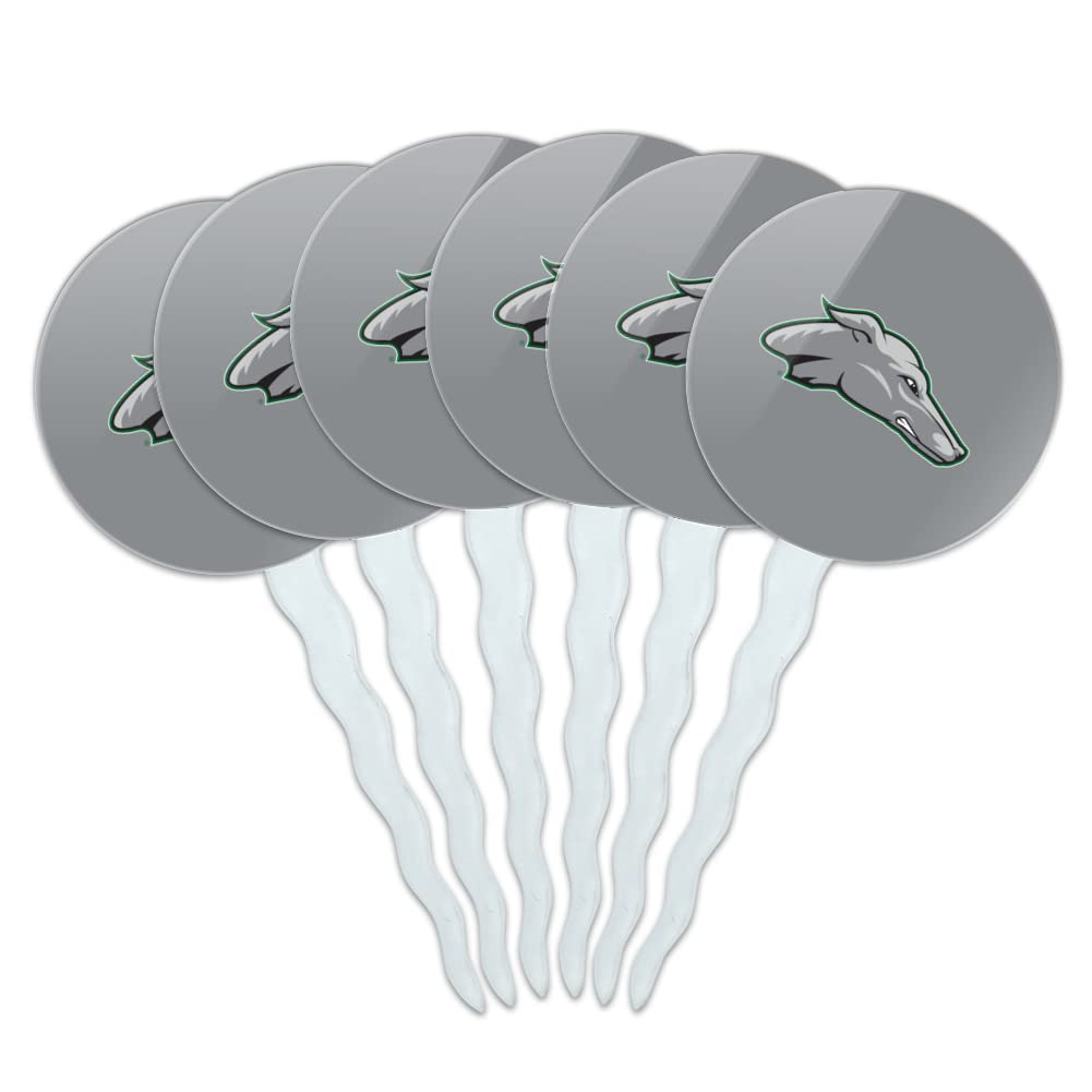 Eastern New Mexico University Secondary Logo Cupcake Picks Toppers Decoration Set of 6