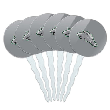 Eastern New Mexico University Secondary Logo Cupcake Picks Toppers Decoration Set of 6