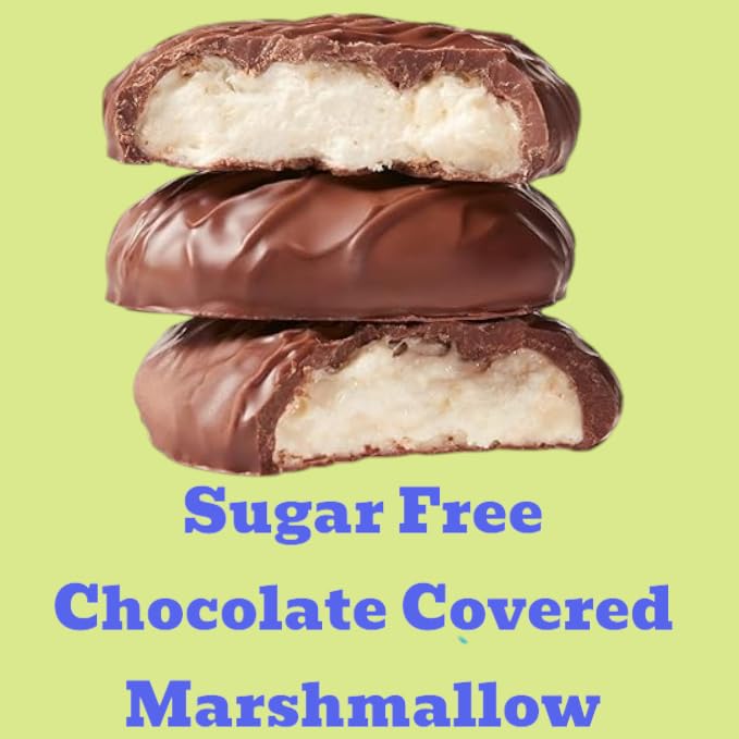 Sugar Free Chocolate Covered Marshmallow Eggs -1 Lb Deliciously Crafted For A Guilt-Free Indulgence Made With Stevia Extract-Per