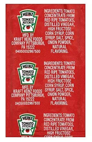 Concession Essentials Ketchup- Heinz Single Serve Packages .32 Ounces (Pack of 200)