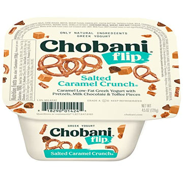 Chobani Flip Low-Fat Greek Yogurt Salted Caramel Crunch with Chocolate and Toffee 4.5oz