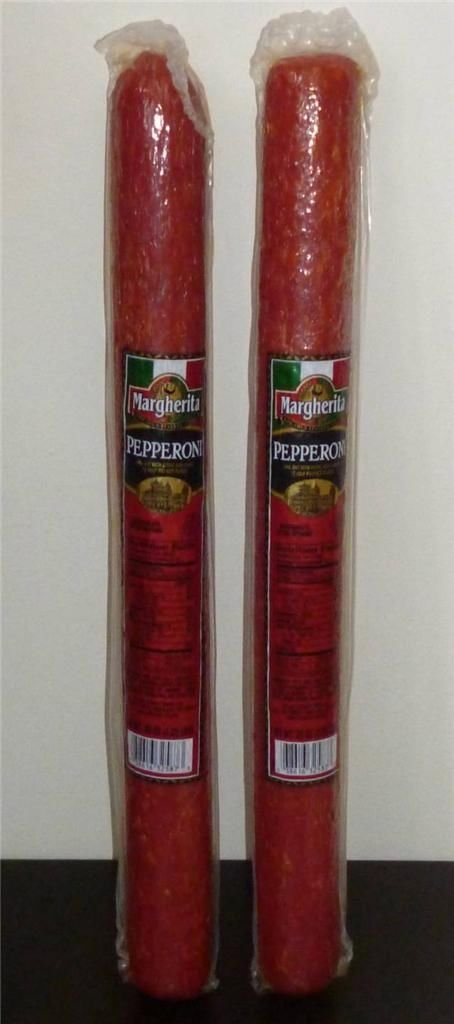 Margherita Brand Very Best Pepperoni Huge 17'' Sticks, 2 1/2 Lbs, (2 Sticks)