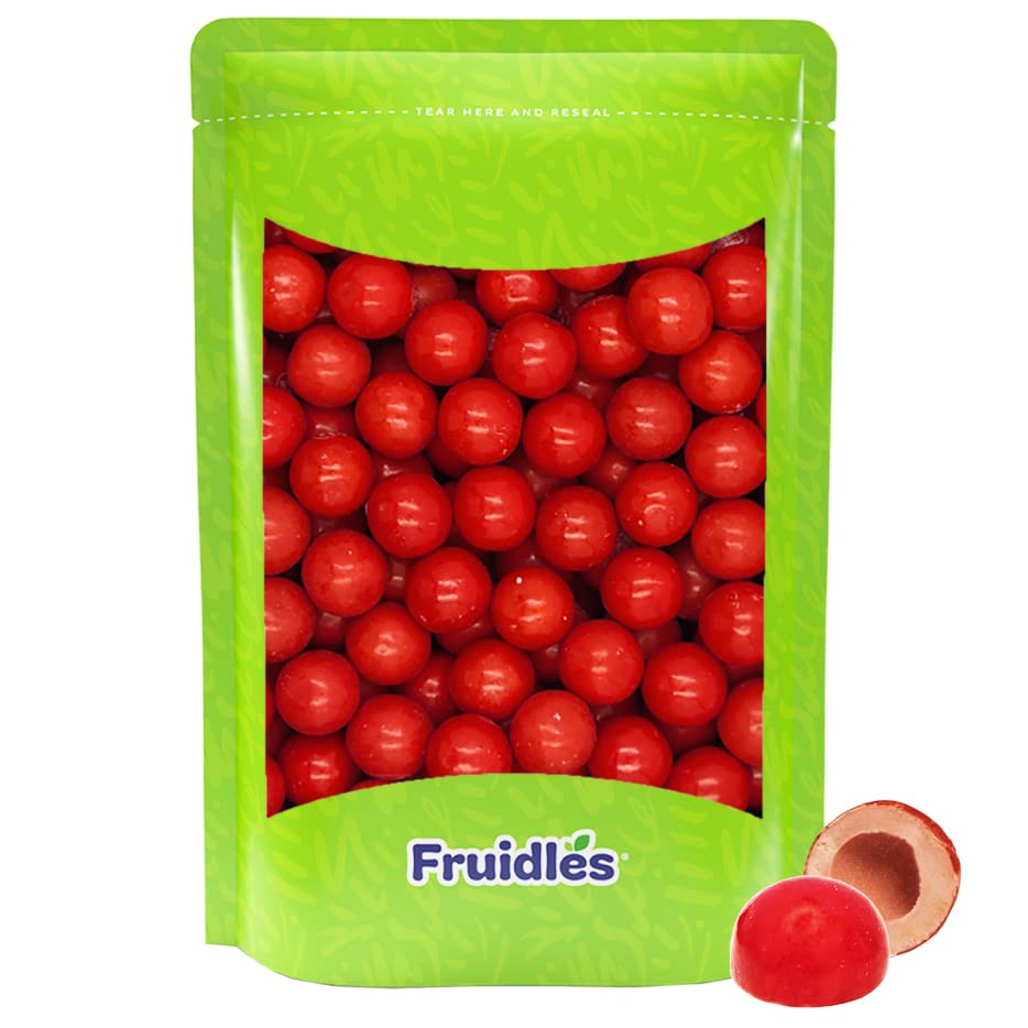 Fruidles Gum Balls, Fruit Flavored Candy Buffet  , 2 Pounds, Sweet Cherry, Kosher Certified Parve, 1 Inch