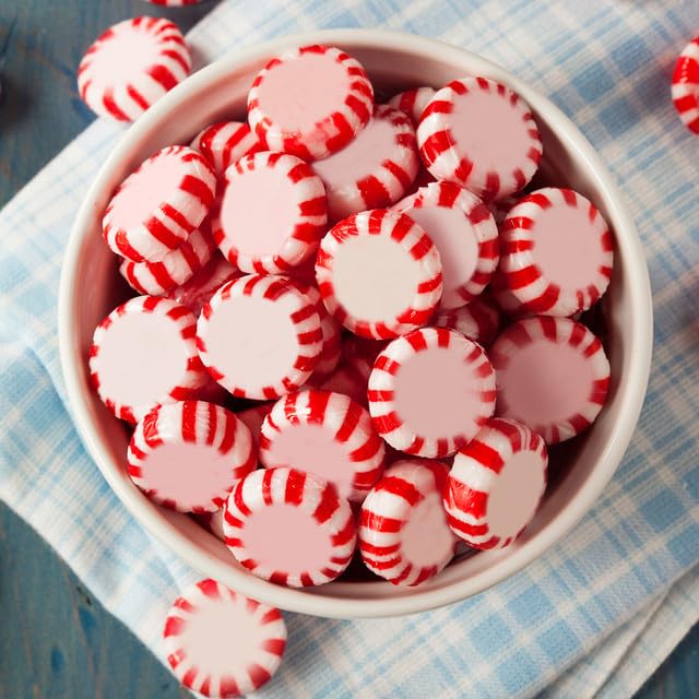 CANDY BREAK Starlight Peppermint Mints - Hard Candy, Individually Wrapped, 150 Count, 2 lbs Bulk Bag for Parties and Holidays