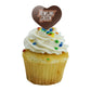 GRAPHICS & MORE Cupcake Toppers Set of 6, Acrylic, Bowling Green State University, One Size, Heart Decoration