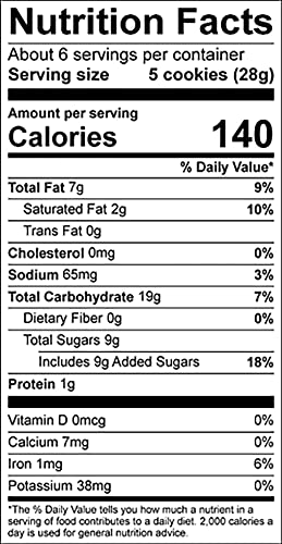 CYBELES FREE TO EAT Gluten-Free Vegan Mini Cookies - Chocolate Chip - 6 Ounce Pouch - Brown with Multi-colored Sprinkles