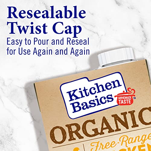 Kitchen Basics Organic Free Range Chicken Stock, 32 Oz (Pack Of 12) | No Artificial Flavors And Gluten Free |