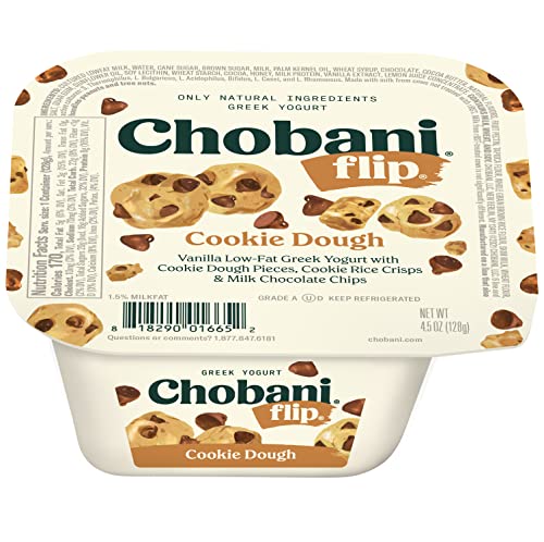 Chobani Flip Low-Fat Greek Yogurt Chocolate Chip Cookie Dough 4.5oz