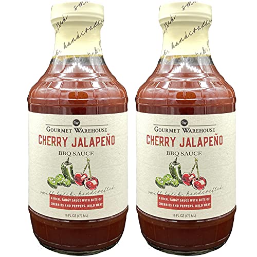 Gourmet Warehouse Cherry Jalapeno Bbq Sauce, Premium Barbecue Sauces Handcrafted In Small Batches Gluten-Free, Hfcs-Free, Delici