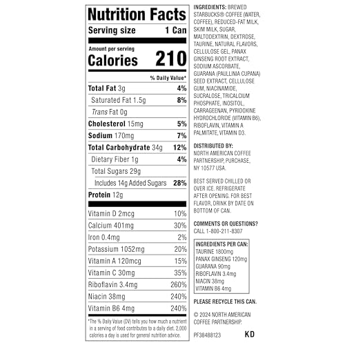 Starbucks Doubleshot Energy Drink Coffee Beverage, White Chocolate, Iced Coffee, 15 fl oz Cans (12 Pack) (Packaging May Vary)