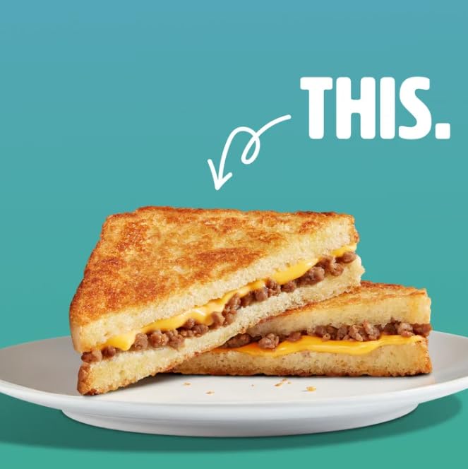Lilys Toaster Grills - American Cheese Sandwich - Frozen Meal, 2 Pack - Pack of 6