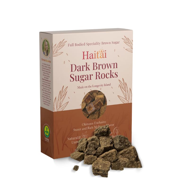 Haitai Rock Sugar - Longevity Island, Blue Zone Food, 1.1LB (500g) - Deep, Dark Flavor
