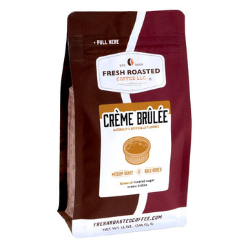 Fresh Roasted Coffee, Crème Brûlée Flavored Coffee, 12 Oz, Medium Roast, Kosher, Ground