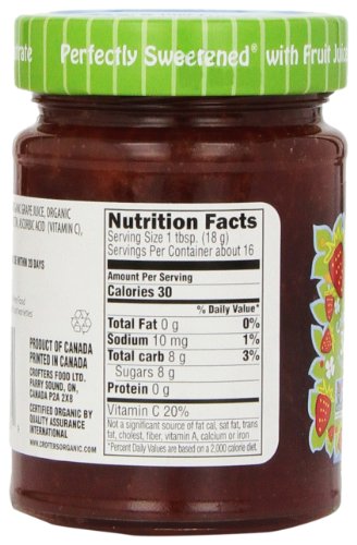 Crofters Organic Strawberry Fruit Spread, 10 Oz, 100% Natural, Gluten-Free