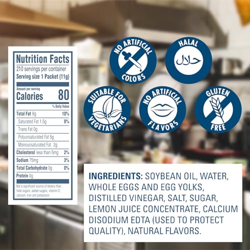 Hellmann s Real Mayonnaise Stick Packets Easy Open, Condiment for Sandwiches, Salads, Mayo Made with 100% Cage Free Eggs, Glute