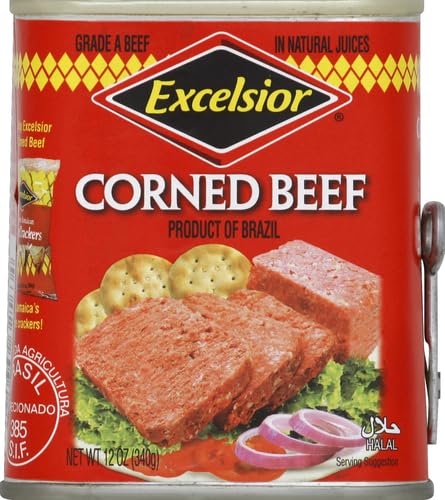 EXCELSIOR Corned Beef in Natural Juices, 12 Ounce, Red, Model 732563