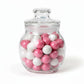 1 Inch Gumballs for Gumball Machin, Celebration Chewing Gum Balls (2 Pound, Baby Girl Mix (Shimmer Bright Pink & White))
