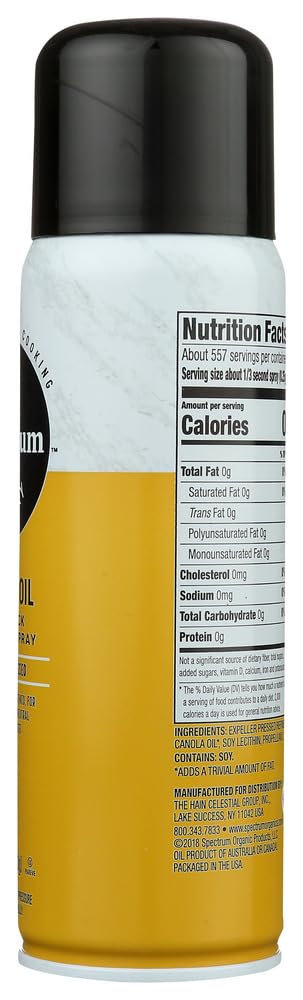 Spectrum Essentials Canola Oil Cooking Spray, 6 Oz