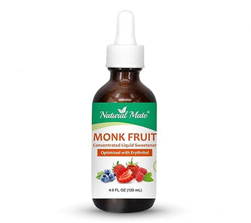 Monk Fruit Liquid Sweetener (Optimized With Erythritol) 4 Fl Oz (120 Ml) - Glass Bottle | 1 Pack