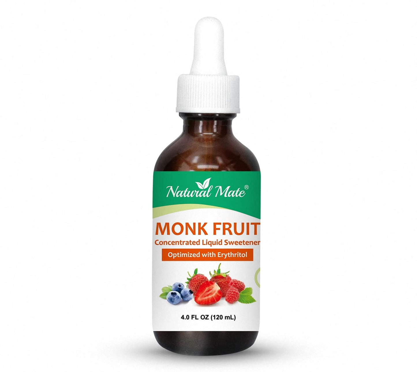 Monk Fruit Liquid Sweetener (Optimized With Erythritol) 4 Fl Oz (120 Ml) - Glass Bottle | 1 Pack
