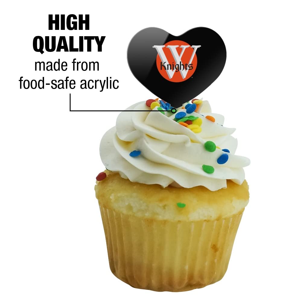 GRAPHICS & MORE Cupcake Picks Set of 6, Acrylic, Wartburg College Secondary Logo